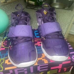 Nike Kids Purple High-Top Sneakers with Midfoot Strap